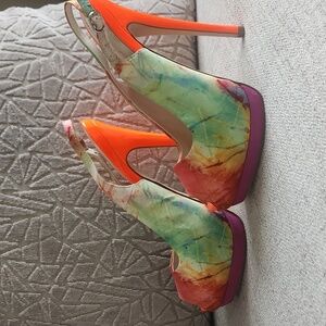 Aldo Tie Dye Slingback Heels